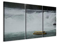 Laden Sie das Bild in den Galerie-Viewer, Leinwandbild 3-teilig Aussichtsplattform am Wasserfall