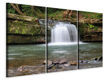 Laden Sie das Bild in den Galerie-Viewer, Leinwandbild 3-teilig Beste Aussicht auf den Wasserfall