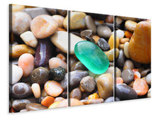 Laden Sie das Bild in den Galerie-Viewer, Leinwandbild 3-teilig Bunte Edelsteine XXL