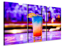 Laden Sie das Bild in den Galerie-Viewer, Leinwandbild 3-teilig Bunter Cocktail