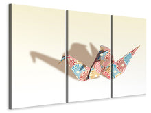 Laden Sie das Bild in den Galerie-Viewer, Leinwandbild 3-teilig Buntes Origami