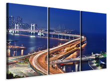 Laden Sie das Bild in den Galerie-Viewer, Leinwandbild 3-teilig Busan Südkorea