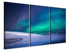 Laden Sie das Bild in den Galerie-Viewer, Leinwandbild 3-teilig Das Polarlicht