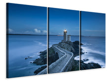 Laden Sie das Bild in den Galerie-Viewer, Leinwandbild 3-teilig Der Weg zum Leuchtturm