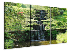 Laden Sie das Bild in den Galerie-Viewer, Leinwandbild 3-teilig Design Wasserfall