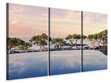 Laden Sie das Bild in den Galerie-Viewer, Leinwandbild 3-teilig Die Landschaft am Meer