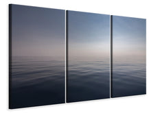 Laden Sie das Bild in den Galerie-Viewer, Leinwandbild 3-teilig Die Stille des Meeres