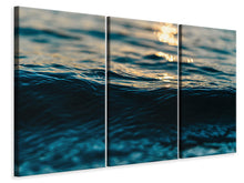 Laden Sie das Bild in den Galerie-Viewer, Leinwandbild 3-teilig Die Wasseroberfläche