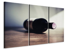Laden Sie das Bild in den Galerie-Viewer, Leinwandbild 3-teilig Edler Rotwein
