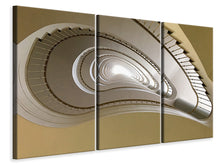 Laden Sie das Bild in den Galerie-Viewer, Leinwandbild 3-teilig Eigenwilliges Treppenhaus