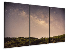 Laden Sie das Bild in den Galerie-Viewer, Leinwandbild 3-teilig Ein Himmel voller Sterne