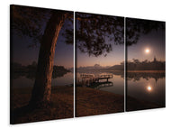 Leinwandbild 3-teilig Ein See am Wald