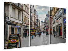 Laden Sie das Bild in den Galerie-Viewer, Leinwandbild 3-teilig Eine Einkaufsstrasse 
