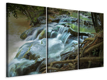 Laden Sie das Bild in den Galerie-Viewer, Leinwandbild 3-teilig Eyecatcher Wasserfall