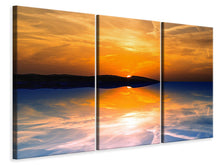 Laden Sie das Bild in den Galerie-Viewer, Leinwandbild 3-teilig Fantastische Abendstimmung