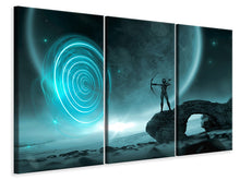 Laden Sie das Bild in den Galerie-Viewer, Leinwandbild 3-teilig Fantasy im Universum