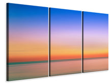 Laden Sie das Bild in den Galerie-Viewer, Leinwandbild 3-teilig Farbenfroher Meerblick