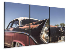 Laden Sie das Bild in den Galerie-Viewer, Leinwandbild 3-teilig Farbenfroher Oldtimer