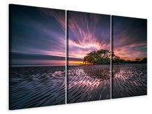 Laden Sie das Bild in den Galerie-Viewer, Leinwandbild 3-teilig Faszinierende Landschaft am Meer