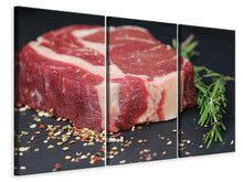 Laden Sie das Bild in den Galerie-Viewer, Leinwandbild 3-teilig Frisches Fleisch