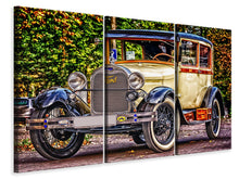 Laden Sie das Bild in den Galerie-Viewer, Leinwandbild 3-teilig Gepflegter Oldtimer