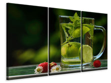 Laden Sie das Bild in den Galerie-Viewer, Leinwandbild 3-teilig Gesundes Wasser