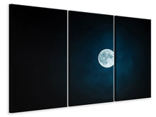 Laden Sie das Bild in den Galerie-Viewer, Leinwandbild 3-teilig Imposanter Vollmond