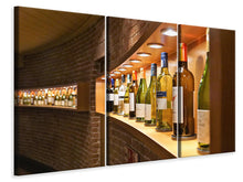 Laden Sie das Bild in den Galerie-Viewer, Leinwandbild 3-teilig In der Weinbar