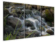 Laden Sie das Bild in den Galerie-Viewer, Leinwandbild 3-teilig Inspiration Wasserfall