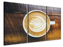 Laden Sie das Bild in den Galerie-Viewer, Leinwandbild 3-teilig Kaffee-Pause
