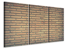 Laden Sie das Bild in den Galerie-Viewer, Leinwandbild 3-teilig Klassische Backstein Wand