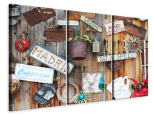 Laden Sie das Bild in den Galerie-Viewer, Leinwandbild 3-teilig Kreativer Coffee shop