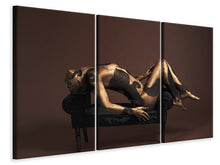 Laden Sie das Bild in den Galerie-Viewer, Leinwandbild 3-teilig Kunst auf dem Körper
