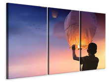 Laden Sie das Bild in den Galerie-Viewer, Leinwandbild 3-teilig Lichtlaternen