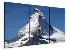 Laden Sie das Bild in den Galerie-Viewer, Leinwandbild 3-teilig Matterhorn Schweiz