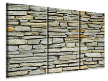 Laden Sie das Bild in den Galerie-Viewer, Leinwandbild 3-teilig Mauer Design