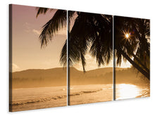 Laden Sie das Bild in den Galerie-Viewer, Leinwandbild 3-teilig Mein Lieblingsplatz am Strand