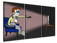 Leinwandbild 3-teilig Mein TV