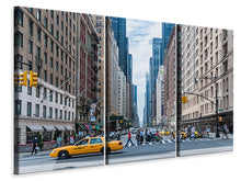Laden Sie das Bild in den Galerie-Viewer, Leinwandbild 3-teilig Mitten in Manhattan