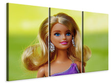 Laden Sie das Bild in den Galerie-Viewer, Leinwandbild 3-teilig Moderne Prinzessin