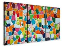 Laden Sie das Bild in den Galerie-Viewer, Leinwandbild 3-teilig Mosaik Steine