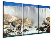 Laden Sie das Bild in den Galerie-Viewer, Leinwandbild 3-teilig Naturerlebnis Niagara Fälle