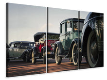 Laden Sie das Bild in den Galerie-Viewer, Leinwandbild 3-teilig Oldtimer Rally