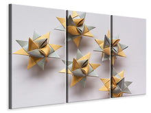 Laden Sie das Bild in den Galerie-Viewer, Leinwandbild 3-teilig Origami Sterne
