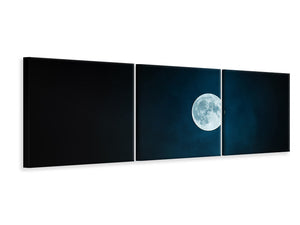 Panorama Leinwandbild 3-teilig Imposanter Vollmond