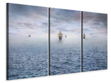 Laden Sie das Bild in den Galerie-Viewer, Leinwandbild 3-teilig Piratenschiffe