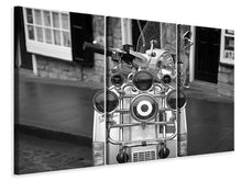 Laden Sie das Bild in den Galerie-Viewer, Leinwandbild 3-teilig Retro Motorroller