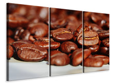 Laden Sie das Bild in den Galerie-Viewer, Leinwandbild 3-teilig Riesen Kaffeebohnen