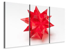 Laden Sie das Bild in den Galerie-Viewer, Leinwandbild 3-teilig Roter Weihnachtsstern