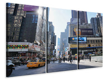 Laden Sie das Bild in den Galerie-Viewer, Leinwandbild 3-teilig Shopping in New York